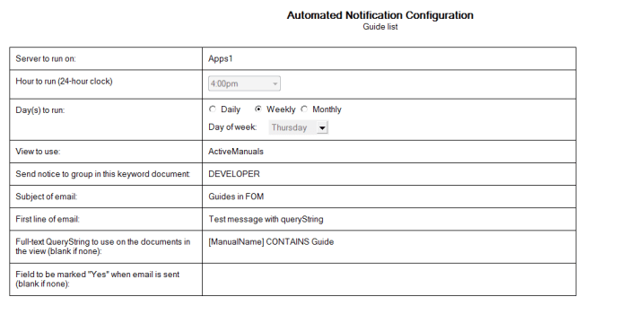 AutoNotify Configuration